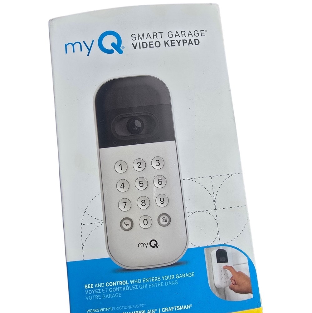 NWT! myQ Smart Garage Video Keypad in White and Black